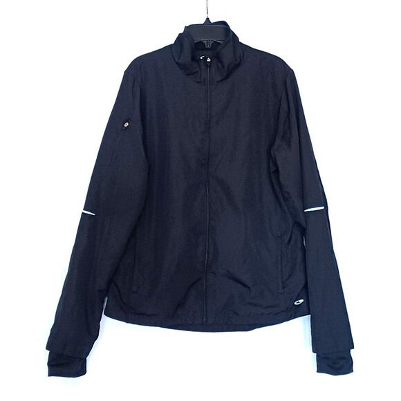 Champion Jackets & Blazers - C9 Champion Women's Large Black Track Jacket Full Zip Reflective Zip Pockets